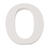MDF Buchstaben wei� 5,5x0,9cm, O - O
