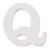 MDF Buchstaben wei� 5,5x0,9cm, Q - Q