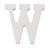 MDF Buchstaben wei� 5,5x0,9cm, W - W