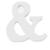 MDF Zeichen wei� 5,5x0,9cm, & - &