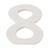 MDF Zahlen wei� 5,5x0,9cm, 8 - 8