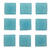 NEU Mosaiksteine aus Glas, quadratisch, 10x10x2 mm, 100 g, ca. 140 St�ck, Hellblau - Hellblau