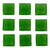NEU Mosaiksteine aus Glas, quadratisch, 10x10x2 mm, 100 g, ca. 140 St�ck, Dunkelgr�n - Dunkelgr�n