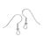 NEU Ohrb�gel mit Kugel, 4 St�ck, 20 mm, silberfarben