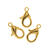 NEU Karabiner 4 Stk. 15mm, goldfarben - 15 mm, 4 St�ck, Gold