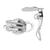 NEU Ohrclip mit �se, 2 St�ck, 11 mm, silberfarben