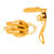 NEU Ohrclip mit �se, 2 St�ck, 11 mm, goldfarben