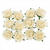Glorex R�schen mit Draht, 30 mm, 12 St�ck, Wei�