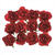 Glorex R�schen mit Draht, 30 mm, 12 St�ck, Rot
