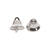 NEU Metallgl�ckchen, gl�nzend silberfarben, 30 mm, 6 St�ck