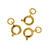 NEU Federring mit Ring, 5 St�ck, 9 mm, goldfarben - 9 mm, 5 St�ck, Gold