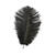 Straussenfeder, 20 cm, 2 St�ck, Schwarz