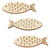SALE Holz-Fische mit Glimmer, 40 mm, Beutel mit 6 St�ck, natur