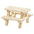 NEU Miniatur-Picknick-Tisch mit B�nken, Gr��e 8 x 8 x 5,5 cm