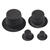 NEU Miniatur-Zylinder, schwarz, beflockt, Gr��e 26 mm, Beutel mit 6 St�ck
