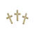 SALE Streuteile: Kreuz, gold, ca. 3 cm, 6 St�ck