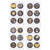 SALE Sticker Adventszahlen 1-24, schwarz-gold