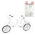 Hobbyfun Miniatur-Tandem, 12 x 7cm, wei�