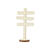 Miniatur Wegweiser / Schild mit Sockel, Holz Natur, 8 x 4,5 cm