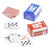 NEU Miniatur Spielkarten, 2 Sets, rot und blau, 1,6 x 1,3 x 0,9 cm