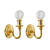 NEU Miniatur Wandlampen gold f�r Wichtel / Geldgeschenke, ca. 2,2 cm, 2 St�ck