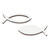 NEU Holzstreuteil Fisch 3,5 cm, 2-fach sortiert, Box mit 16 St�ck, weiss