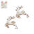 SALE Hobbyfun Hirsch vintage 3,8cm, grau, 6 St.