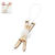 Hobbyfun Mini-Ski mit St�cken, 6,5cm, hellbraun