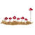 NEU Miniatur-Fliegenpilz mit Moos, Gr��e ca. 2 - 3 cm, Beutel mit 10 St�ck, sortiert