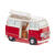 NEU Miniatur-Camping-Bus, Rot-Wei�, Gr��e ca. 4,5 cm