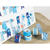 NEU Deko Tape / Klebeband, 5 Rollen + Abroller, Mini Blumen Blau Bild 3
