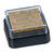 NEU Stempelkissen Mini, 3 x 3 cm, auf �l/Wasser-Basis, Gold - Gold