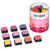 NEU Stempelkissen-Set Mini Sunrise, 3 x 3 cm, auf �l/Wasser-Basis, 10 sortierte Farben