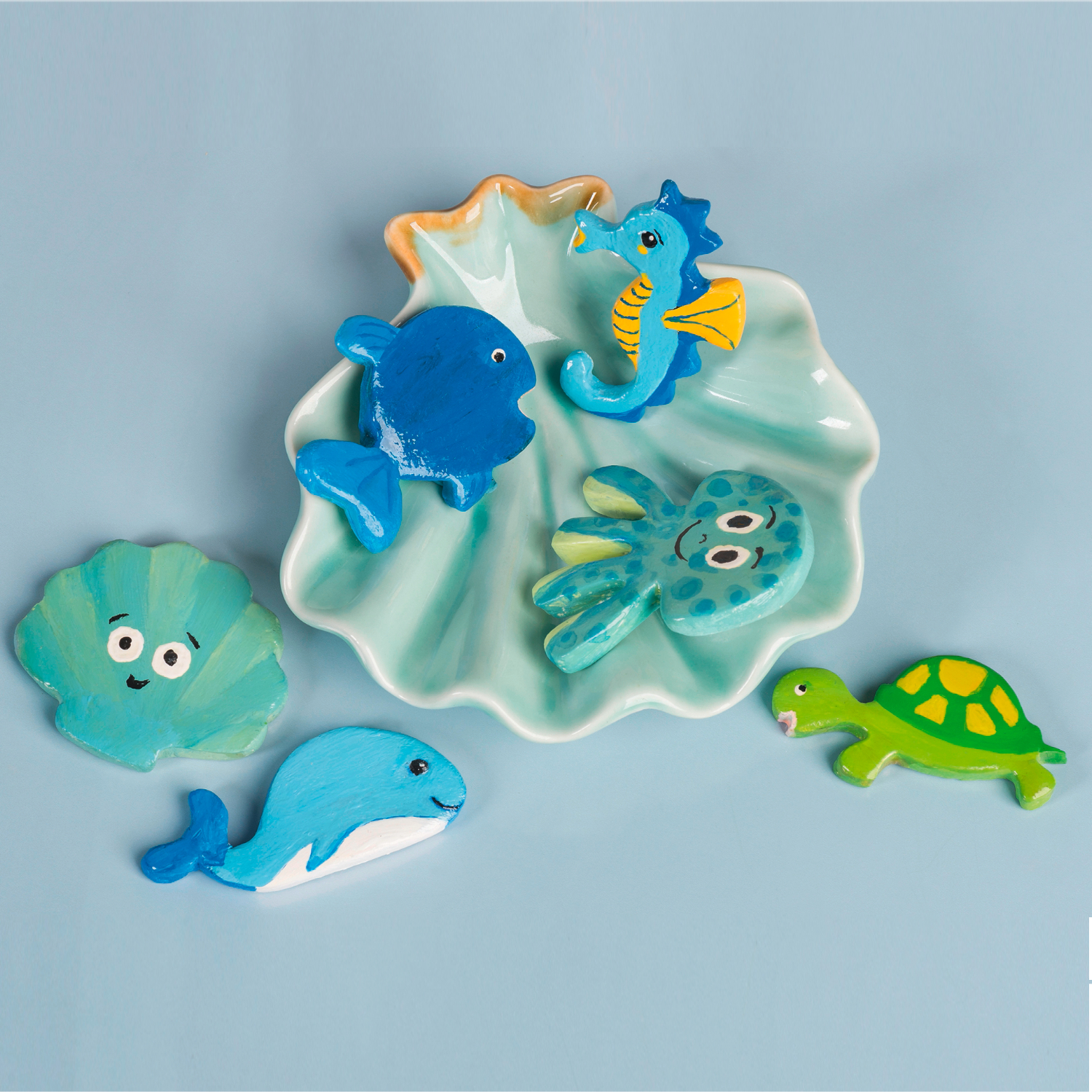 NEU Ausstechformen-Set Unter Wasser, f�r Modelliermassen, 6 Motive, je ca. 3,5-7 cm Bild 4