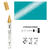NEU Glas & Porzellan Pen / Porzellanmalstift, 2-4 mm, Metallic T�rkis - T�rkis