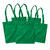 Sparpack, Baumwolltasche lange Tragegriffe, 38x42 cm, Gr�n, 12 St�ck