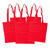 Sparpack, Baumwolltasche lange Tragegriffe, 38x42 cm, Rot, 12 St�ck
