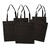 Sparpack, Baumwolltasche lange Tragegriffe, 38x42 cm, Schwarz, 24 St�ck