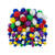 Pompons im Beutel, 100 Stk., 10-25mm, Glitzer