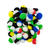 Pompons im Beutel, 50 Stk., 20-30mm, 2-farbig