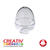 SALE Kunststoff-Ei, transparent, teilbar, 5 St�ck - 90x70mm, 5 St�ck, teilbar