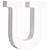 Rayher MDF Buchstabe U, FSC, ca. 11x11x2 cm - U