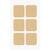 NEU Kraftpapier Sticker Etiketten, eckig, 4 Blatt