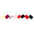 Kunststoff-Perlen Itoshii, W�rfel, 6 x 6 x 6 mm, 96 Stk, Multicolor