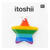 Kunststoff-Anh�nger, Itoshii, Stern, gestreift, 26 x 25 x 3 mm, 1 Stk, Regenbogen Bild 2