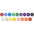 Kunststoff Gro�loch-Perlen, Itoshii Ponii, rund, 9 x 6 mm, 400 Stk, Bunt