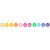 Kunststoff Gro�loch-Perlen, Itoshii Ponii, rund, 9 x 6 mm, 400 Stk, Matt Regenbogen - Matt Regenbogen