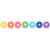 Kunststoff Gro�loch-Perlen, Itoshii Ponii, rund, 9 x 6 mm, 400 Stk, Frozen Regenbogen - Frozen Regenbogen