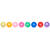 Kunststoff Gro�loch-Perlen, Itoshii Ponii, rund, 9 x 6 mm, 400 Stk, Marmor Regenbogen - Marmor Regenbogen