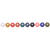 Kunststoff Gro�loch-Perlen, Itoshii Ponii, rund, 9 x 6 mm, 400 Stk, Matt Erdfarben Dunkel - Matt Erdfarben Dunkel